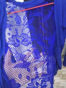 Blue Net Jacket Cardigan