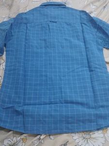 Men's Blue Checked Casual Shirt