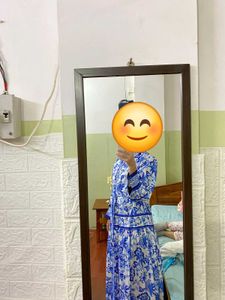 Blue &amp; White Floral Print Dress