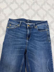 Blue Distressed Denim Jeans
