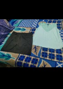 Women Formal Office Coord Set Top Skirt
