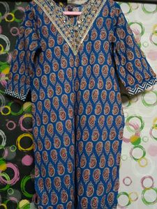 Stylish Blue Printed Kurta