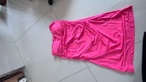 Hot Pink Strapless Maxi tube Dress