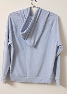 Exclusive Light Blue Sweatshirt With Hoodie