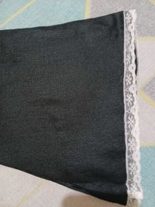 Stylish Black Lace Trimmed Blouse