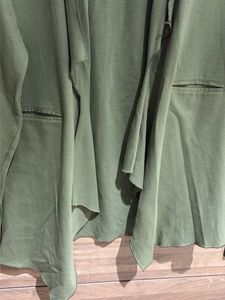 Olive Green Open Front Cardigan