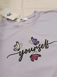 Cute Butterfly "yourself" Graphic Crop Top