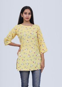 Yellow Short Kurti