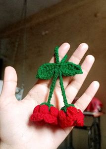 Crochet Cherry Hair Clip you can use it m