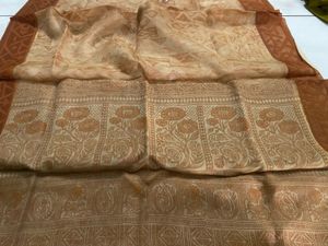 Elegant Brown Print Saree
