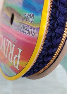 Decorative Blue &amp; Gold Fabric Trim