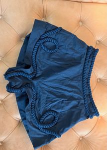 Navy Blue Rope Trim Shorts