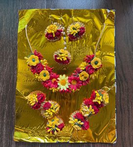 Floral Jewellery Set for Haldi/Mehendi