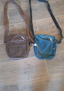 Combo Crossbody Bags - Brown &amp; Blue