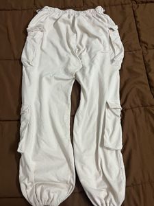 White Cargo Pants - Cava Athleisure