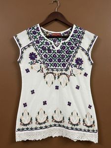 Chikankari Hand Embroidered White Kurti