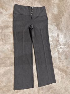 Y2K Corporate Siren High-Waisted Corset Flared Tro