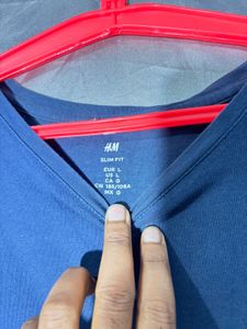 H&amp;M Men's Blue Basic T-Shirt