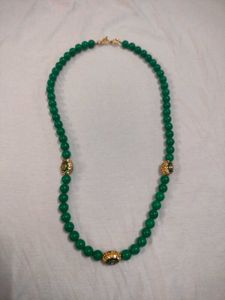Elegant Green Beaded Necklace