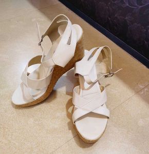 White Wedge Sandals..