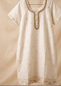 Elegant Cream Kurta Set with Dupatta