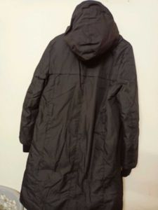 Long Black Hooded Winter Coat