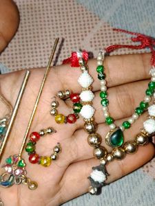 Beaded Peacock Jewellery Set ✨
