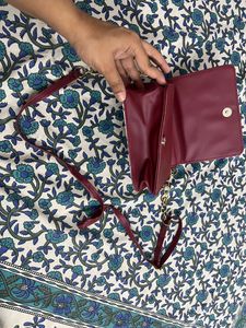 White-Red Sling Bag