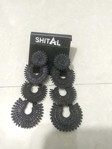 Statement Black Dangle Earrings
