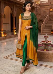 Green Kurti Set