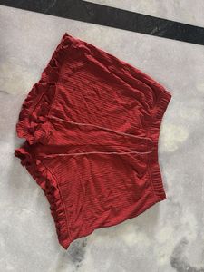 Red Ruffled Shorts