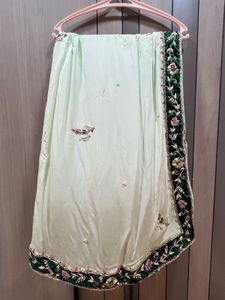Elegant Heavy Teal Green Embroidered Lehenga Set