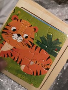 Cute Dinosaur Wooden Jigsaw Puzzle 5pc
