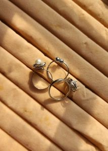 Set of 3 Fashionable Rings