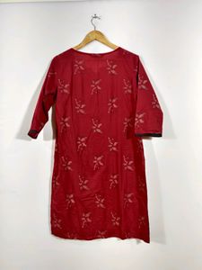 Red Floral Print Tunic Dress