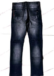 Men's Distressed Dark Wash Jeans