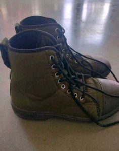 Olive Green Combat Boots