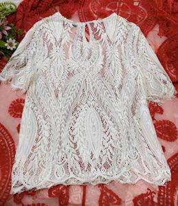 Chic White Lace Cropped Top