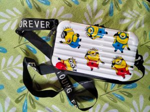 Cute Minion Luggage Style Crossbody Bag