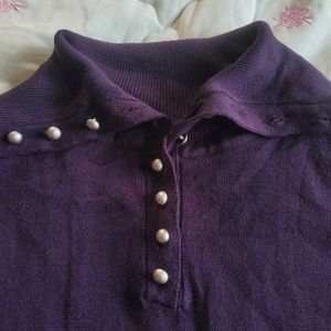 Purple Knit Top