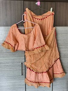 Peach Lehanga Cover up