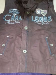 boys Brown Challenge Graphic Vest