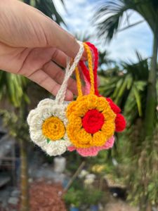 Handmade Crochet key chain, hair rubber accessorie
