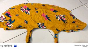 Yellow Floral Tiered Top