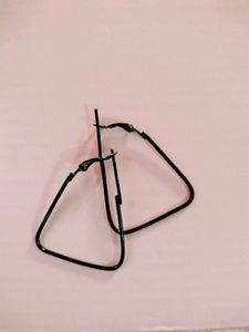 Black Triangle Hoop Earrings