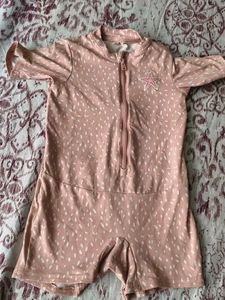 Cute Pink Swimsuit with Star Detail