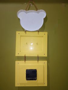 🌟 Bear Themed Wall Clock &amp; Photo Frame Combo 🐻🕒