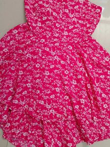 Cute Pink Floral Summer Dress