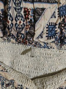 Only Boho Print Strapless Maxi Dress