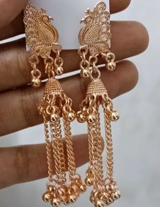 3 combo Exquisite Gold Peacock Jhumka Earrings